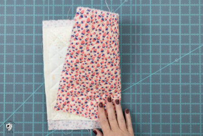 photo of back of the quilted bag piece
