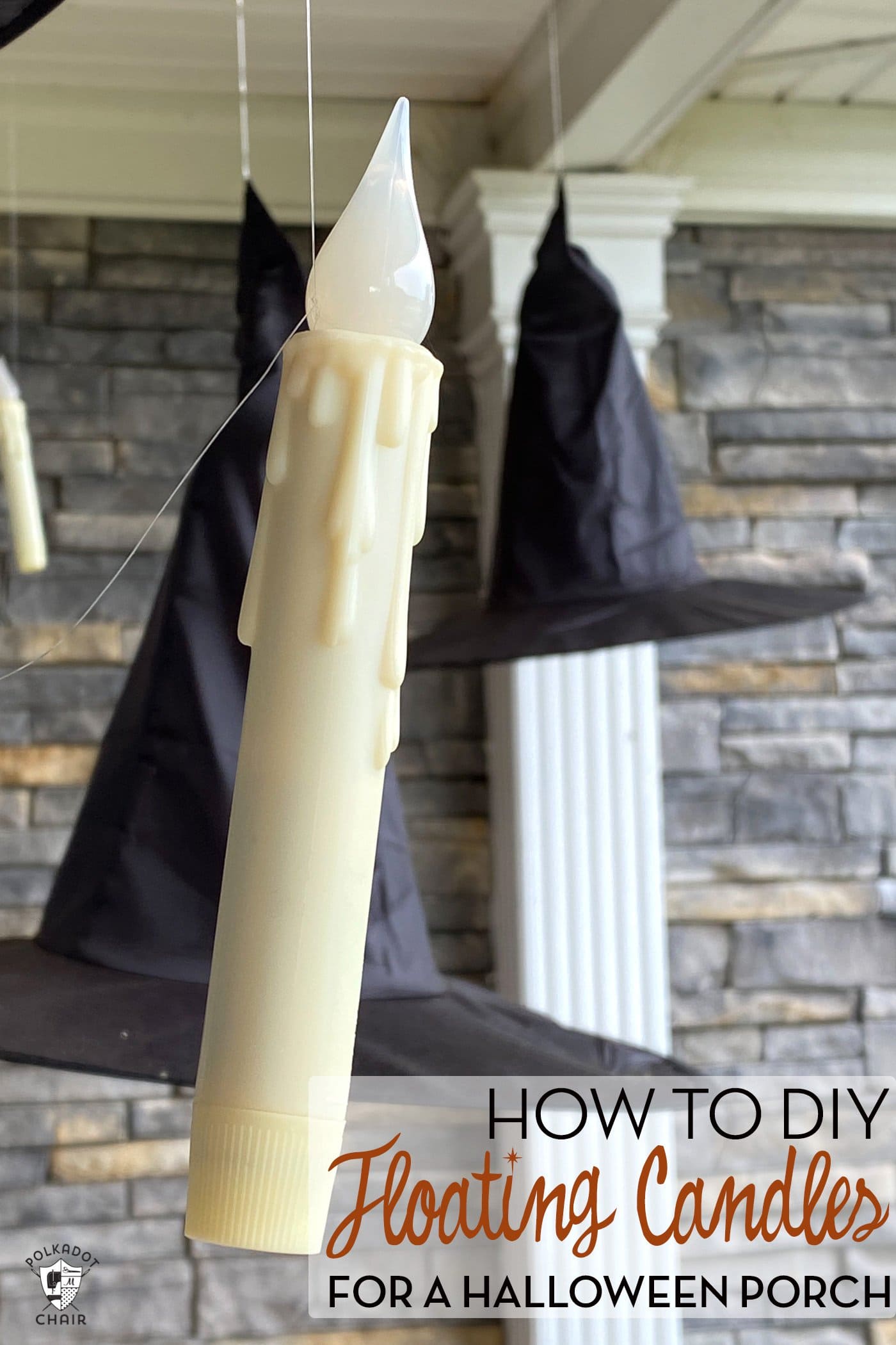 Floating Candle DIY Halloween Porch Decorating Idea