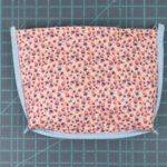 interior of quilted zip bag with bound seams