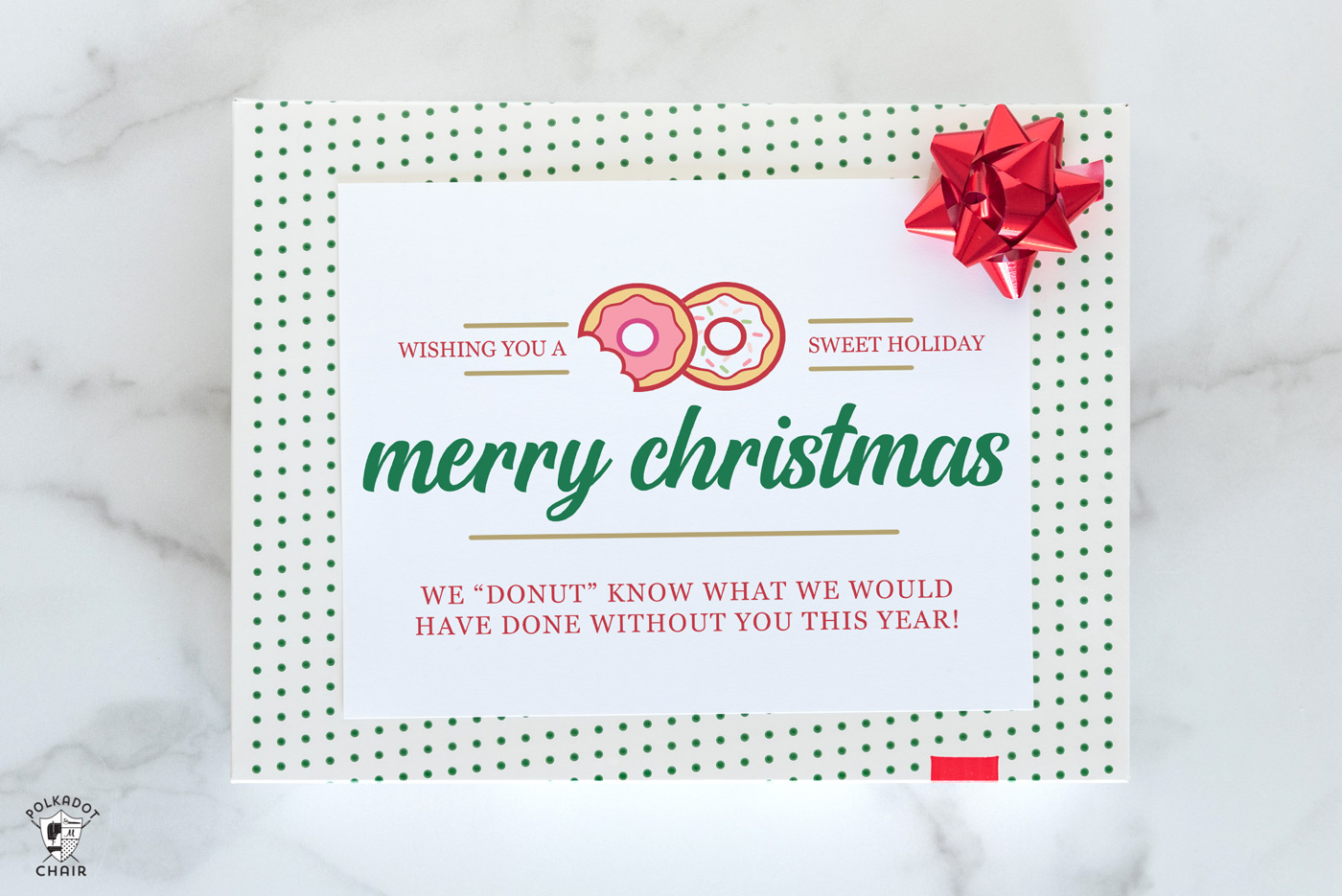 Donut Printable &amp; Holiday Gift Idea - The Polka Dot Chair