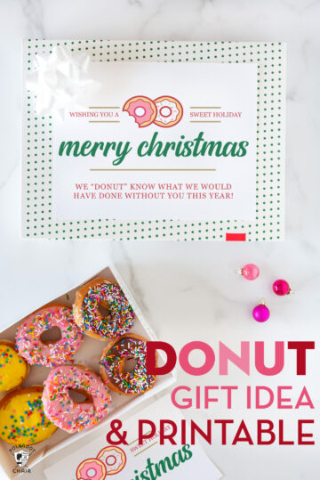 Donut Printable &amp; Holiday Gift Idea - The Polka Dot Chair