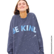 Upcycled Denim Be Kind Sweatshirt | Polka Dot Chair