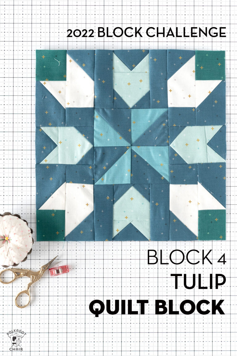 Tulip Quilt Block Pattern; RBD Challenge Block 4
