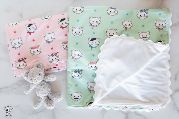 How to Make a Flannel and Minky Baby Blanket Polka Dot Chair