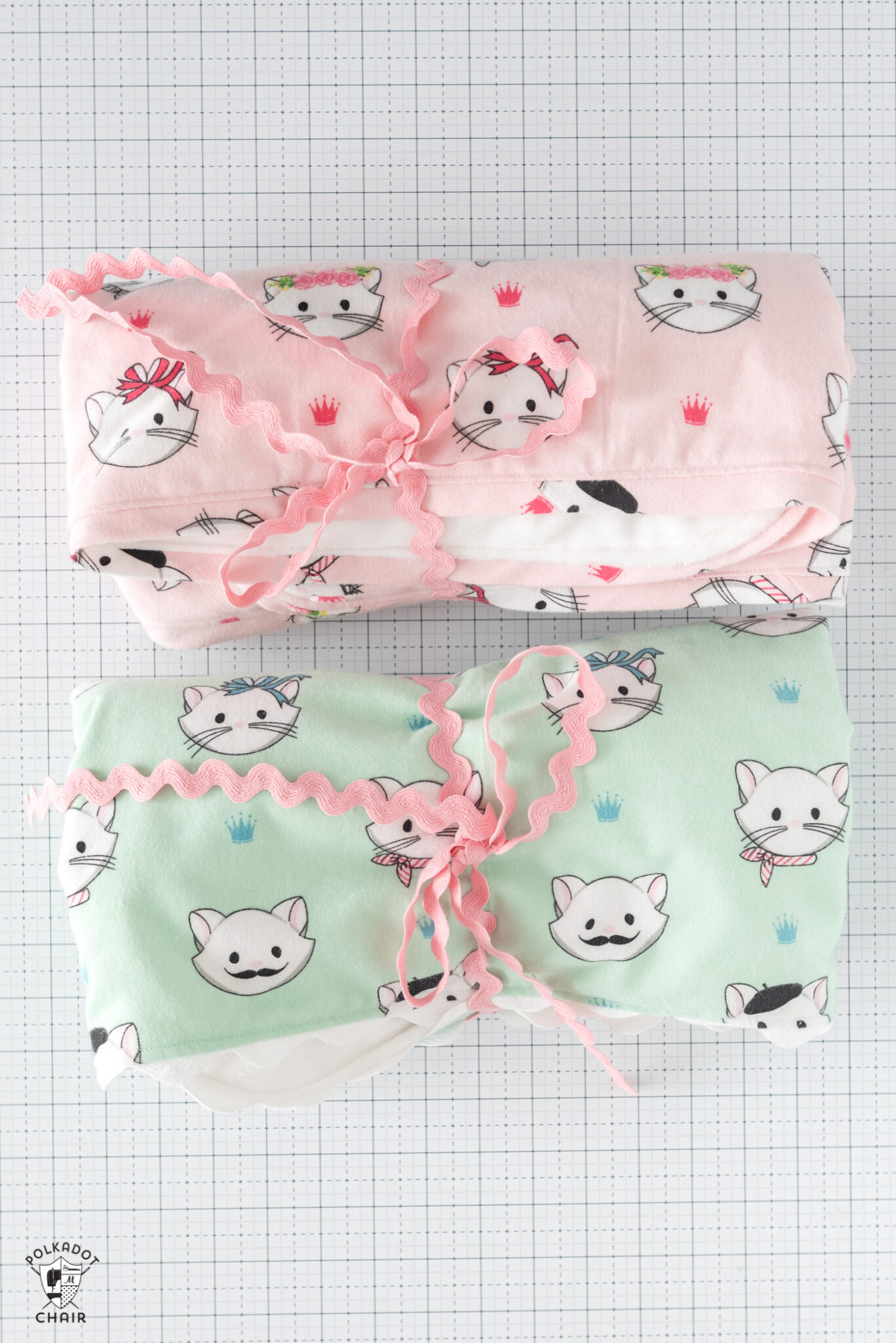 How to Make a Flannel and Minky Baby Blanket Polka Dot Chair