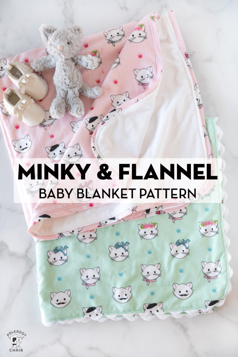 How to Make a Flannel and Minky Baby Blanket Polka Dot Chair