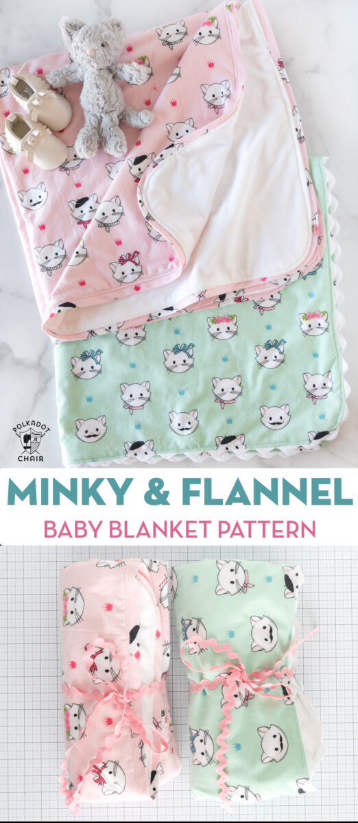 How to Make a Flannel and Minky Baby Blanket Polka Dot Chair