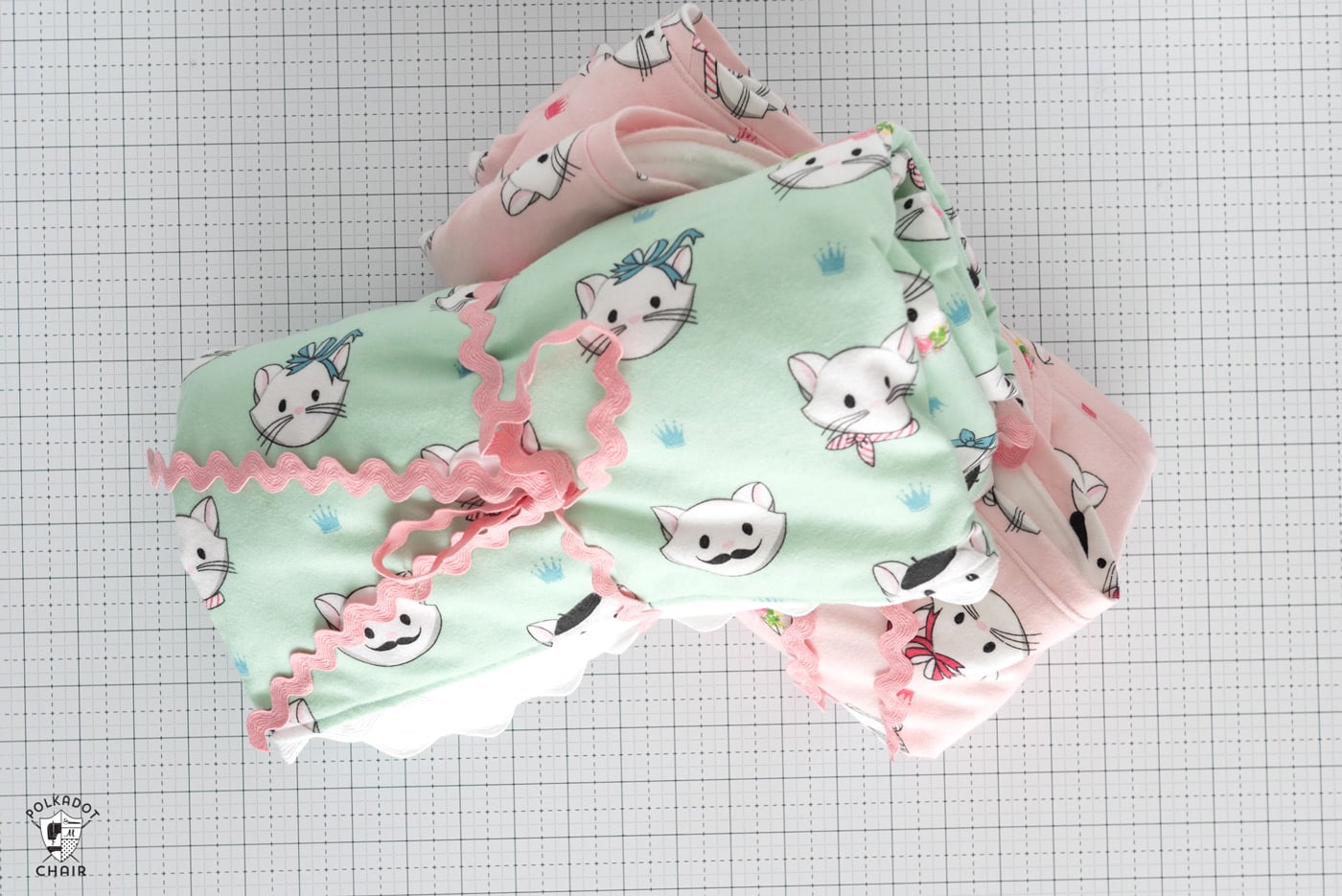 How to Make a Flannel and Minky Baby Blanket Polka Dot Chair