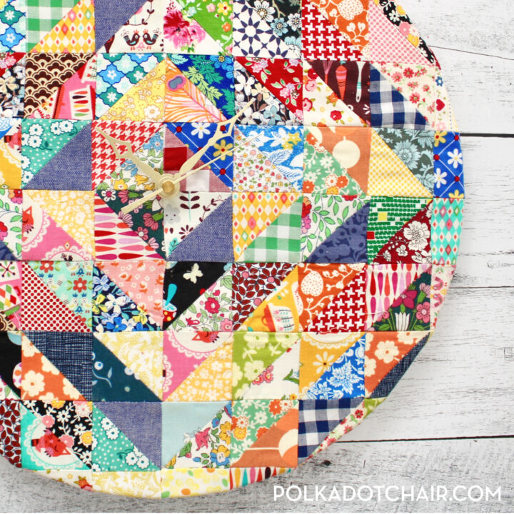 Scrappy Patchwork Clock Tutorial - The Polka Dot Chair