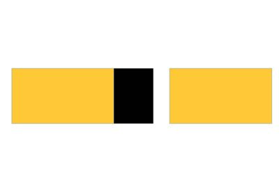 diagram of beehive quilt block construction steps; showing yellow and black fabric rectangles