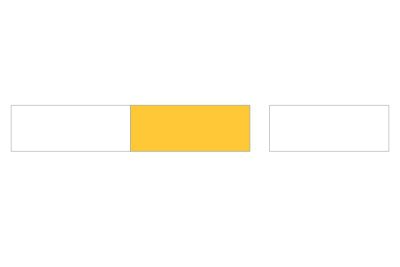 diagram of beehive quilt block construction steps; showing yellow and black fabric rectangles