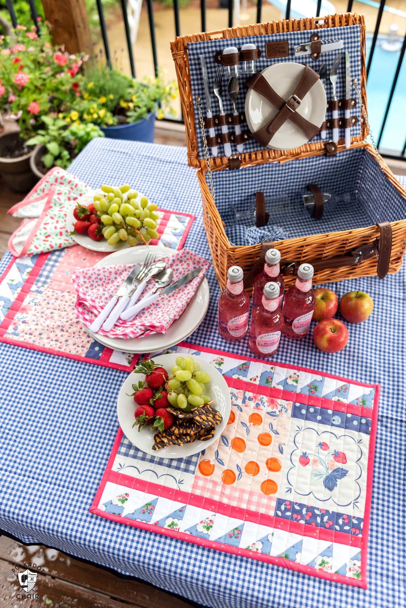 Summer Patchwork Quilted Placemats