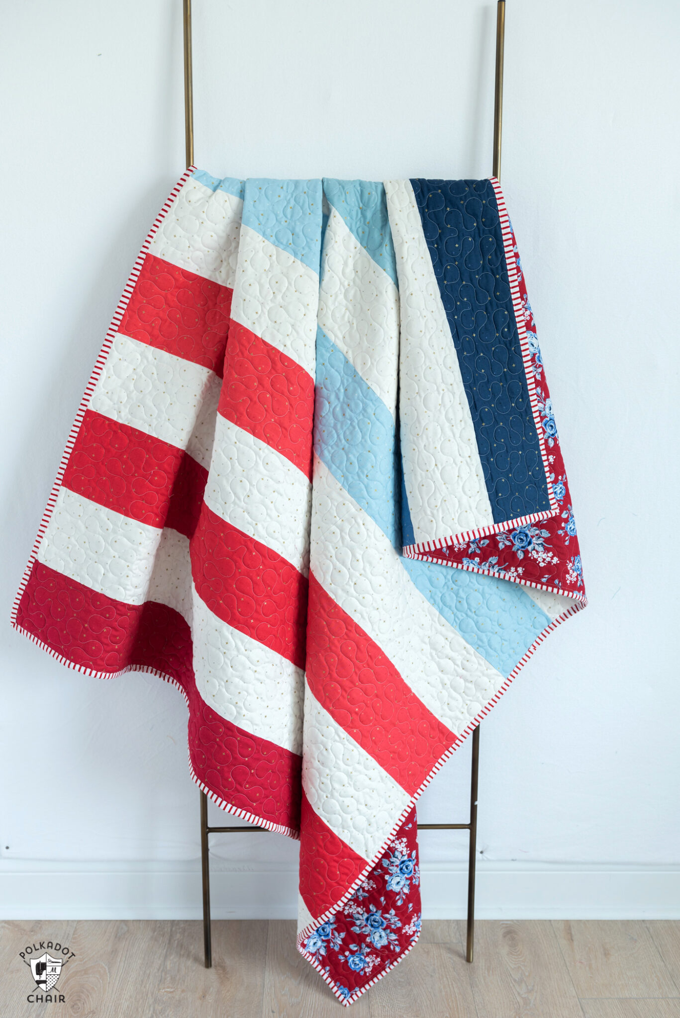 How to Make a Simple Strip Quilt The Polka Dot Chair