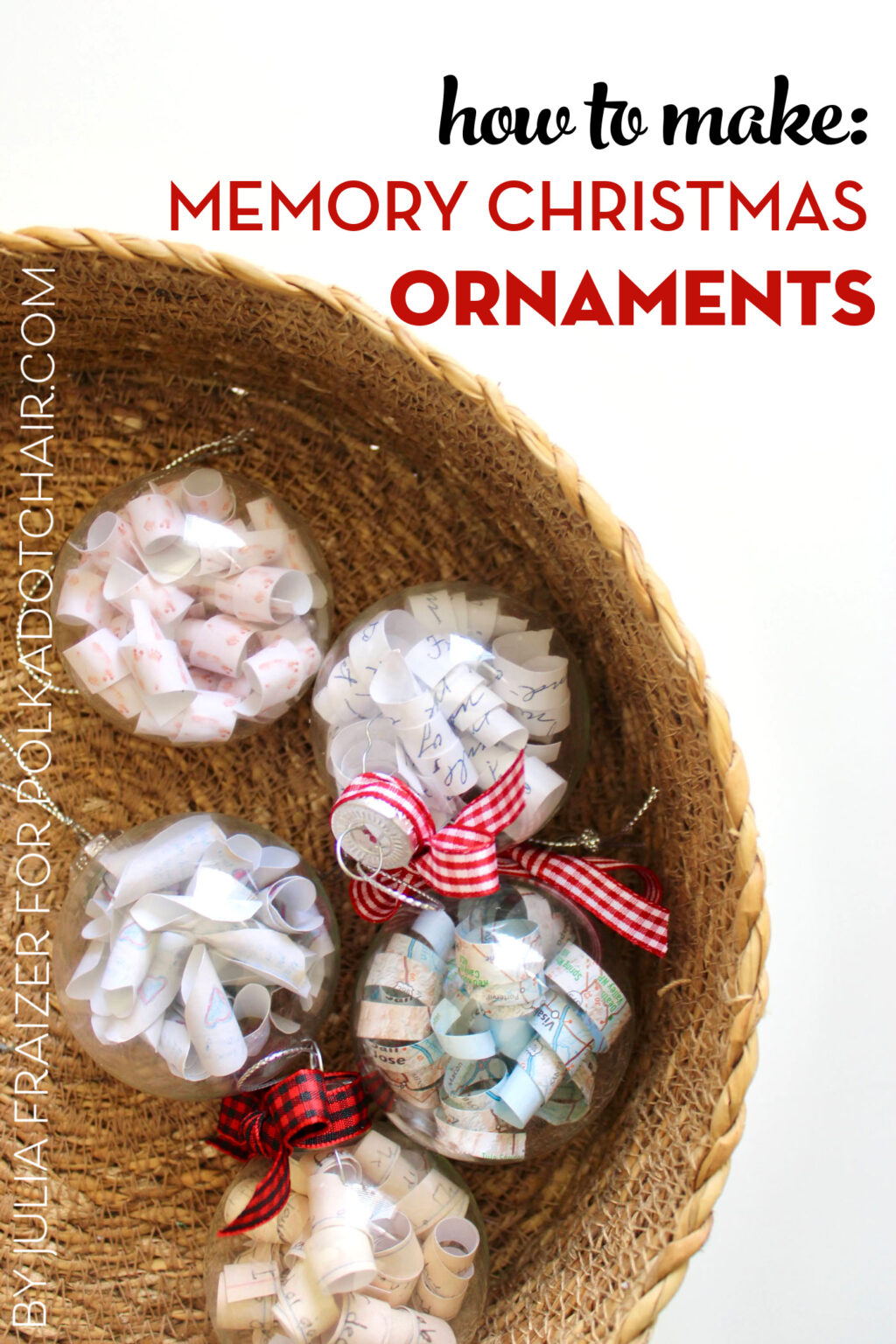 How to Make Memory Christmas Ornaments Polka Dot Chair