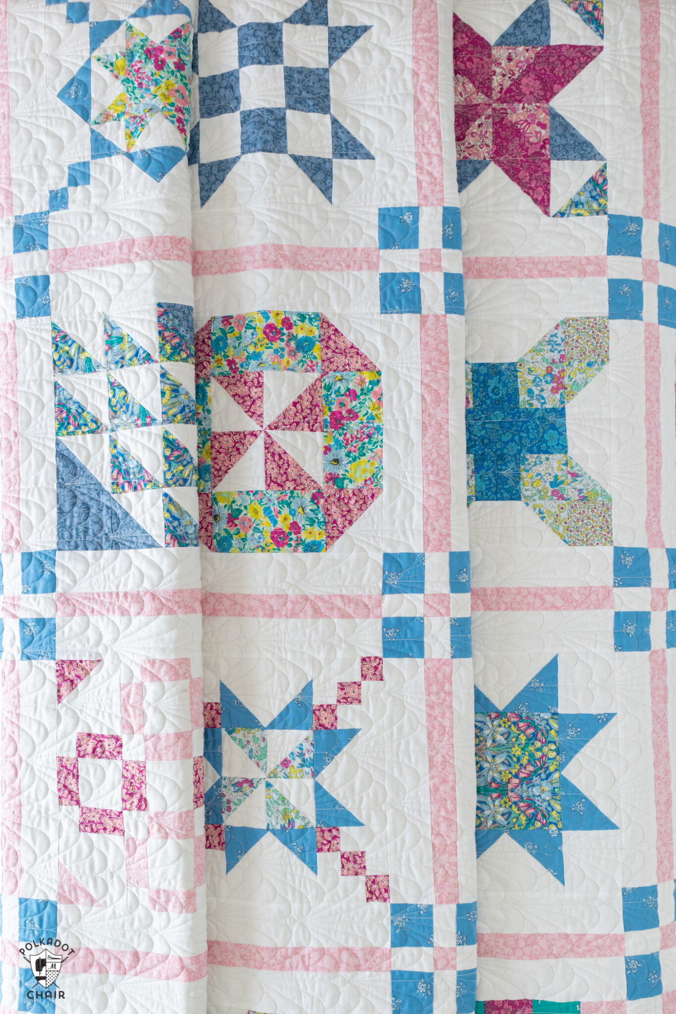 Riley Blake Block Challenge; the Finished Quilt | Polka Dot Chair