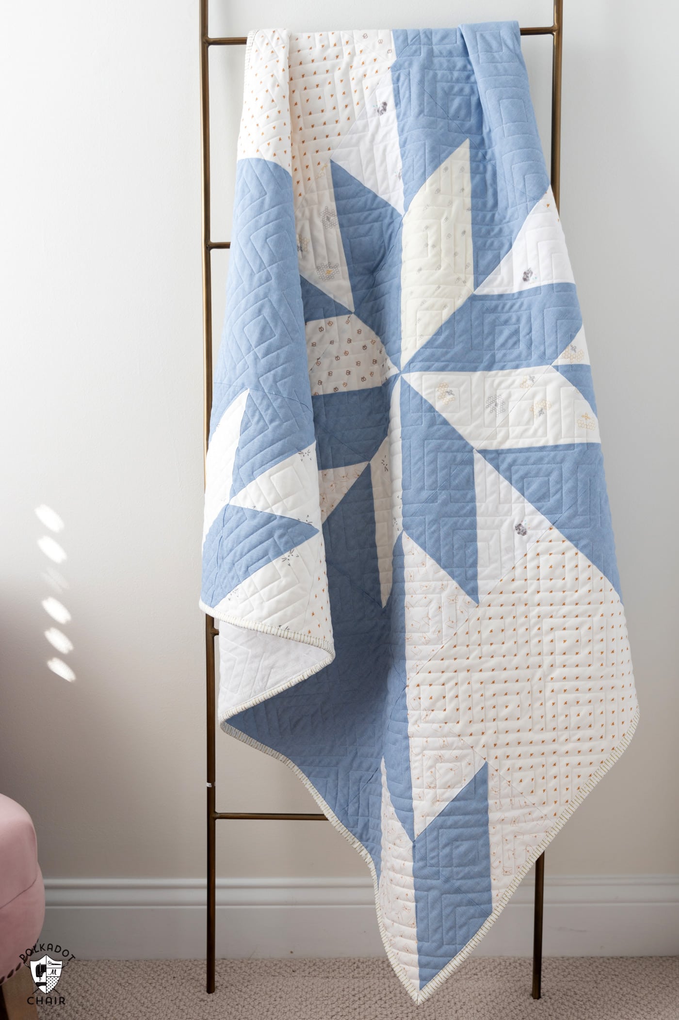 Patchwork star online baby quilt