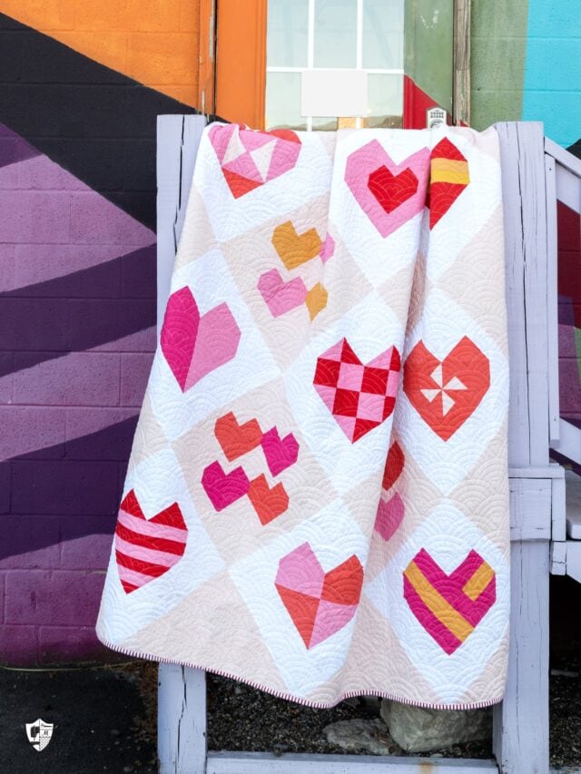 Hearts Quilt Pattern Story The Polka Dot Chair
