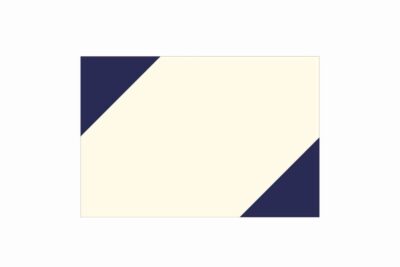 quilt assembly diagram step, geometric shape with navy and cream squares and triangles