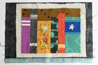 book quilt blocks on batting