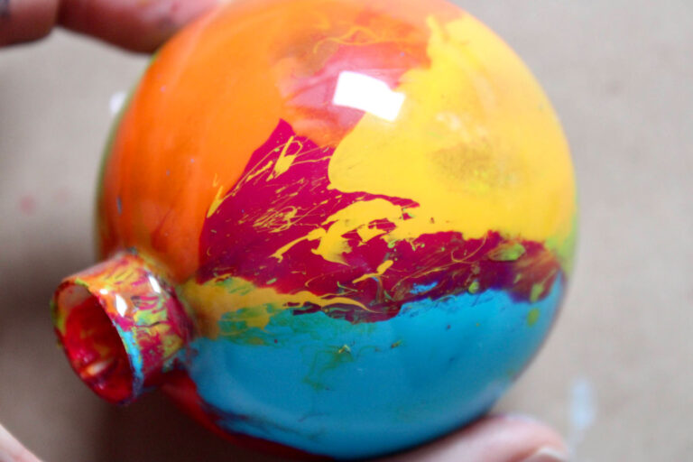 DIY Splatter Paint Christmas Ornaments The Polka Dot Chair