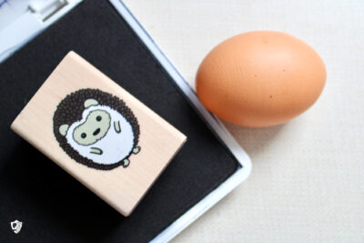 stamp, stamp pad and egg