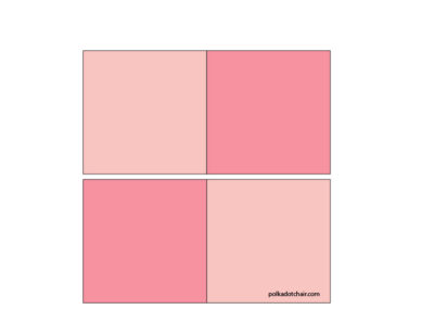 illustration of pink, yellow and dark pink squares