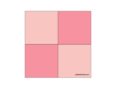 illustration of pink, yellow and dark pink squares