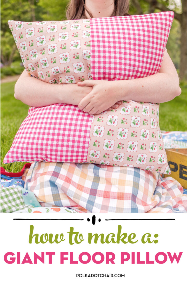 DIY Giant Floor Pillow Pattern The Polka Dot Chair