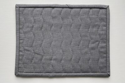 back of quilted mug rug