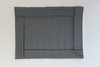 gray fabric on table