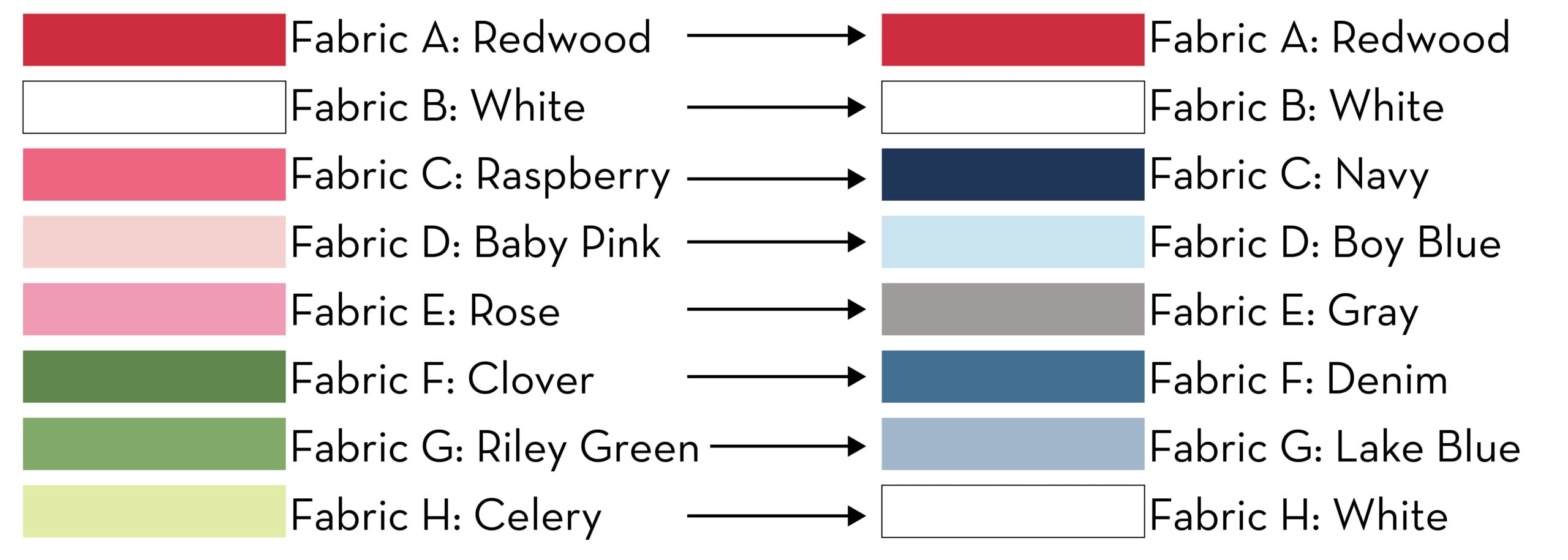 color chart for quilt pattern