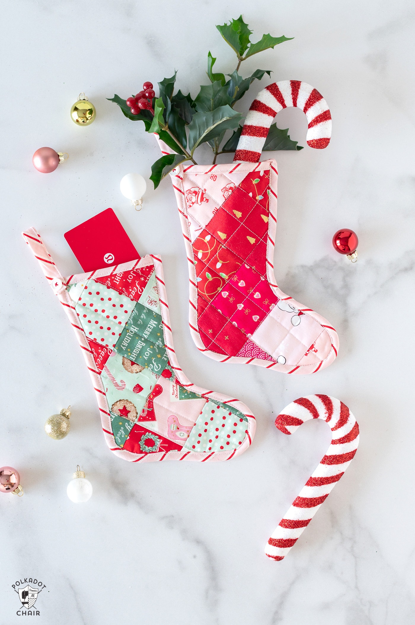 Quilted Mini Christmas Stocking Pattern