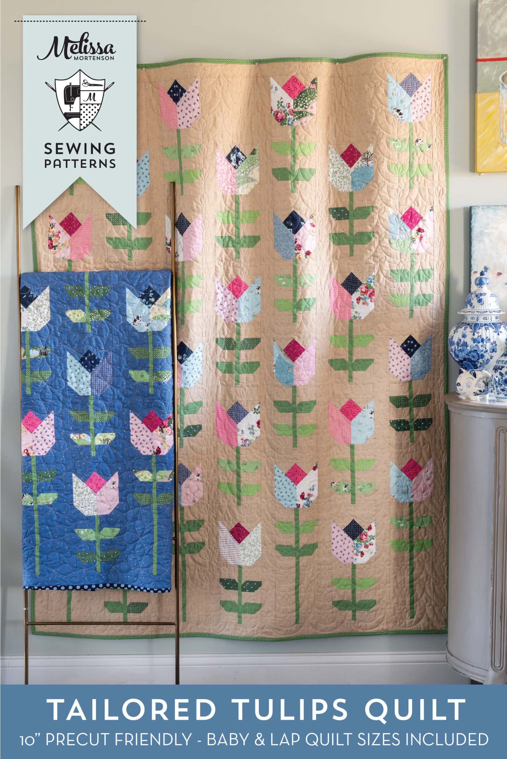 photo of tailored tulips quilt