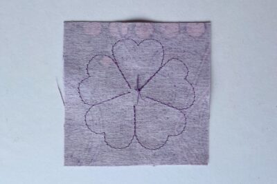 purple fabric on white table