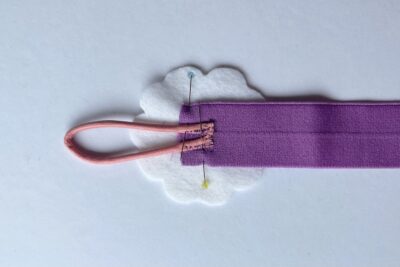 purple fabric on white table