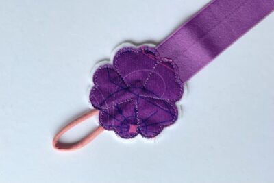 purple fabric on white table