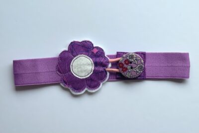 purple fabric on white table