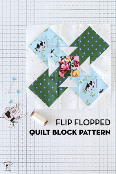 Flip Flopped Free Quilt Block Pattern - The Polka Dot Chair