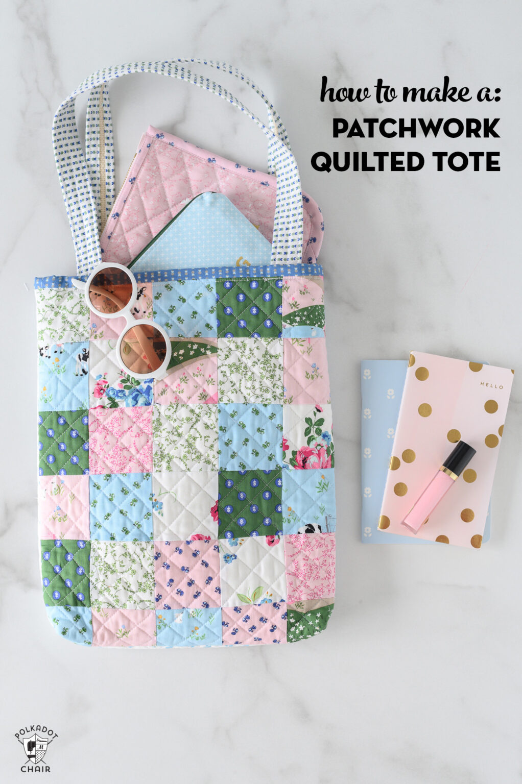 How to Make a Simple Patchwork Quilt - The Polka Dot Chair