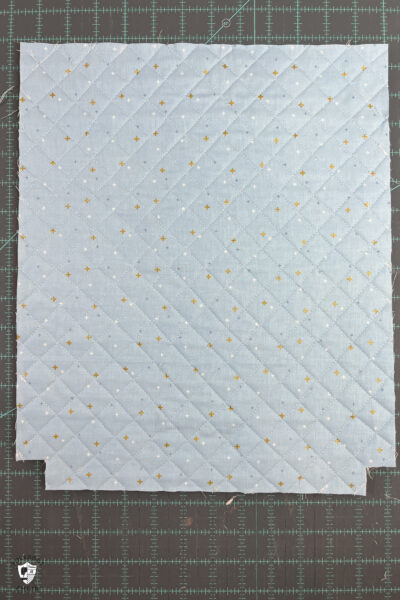 blue fabric on blue cutting mat