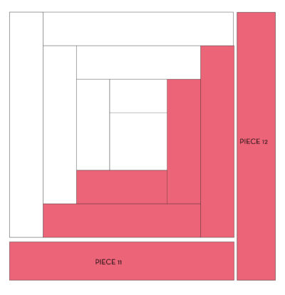 log cabin quilt diagram