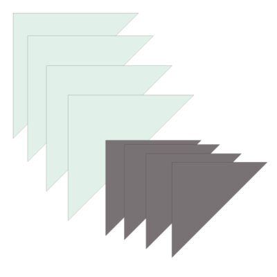 blue and gray illustration images of construction of the economy quilt block