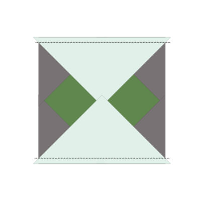 blue and gray illustration images of construction of the economy quilt block