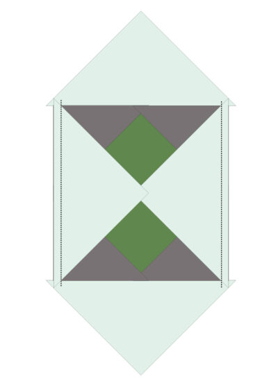 blue and gray illustration images of construction of the economy quilt block