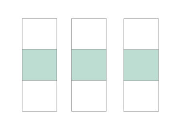 diagram of nine patch quilt layout in aqua and white
