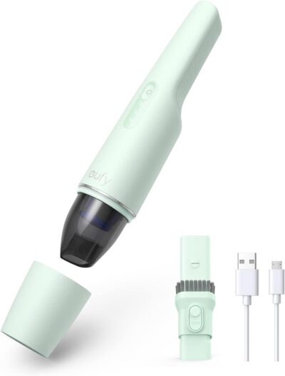 mint colored mini vacuum 