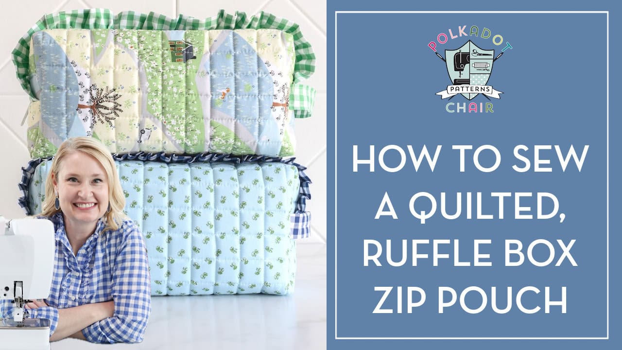 thumbnail of a youtube video about sewing a zip pouch