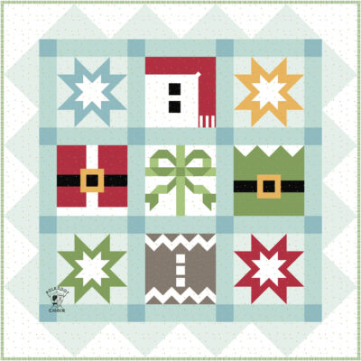 diagram of a layout of a Christmas quilt