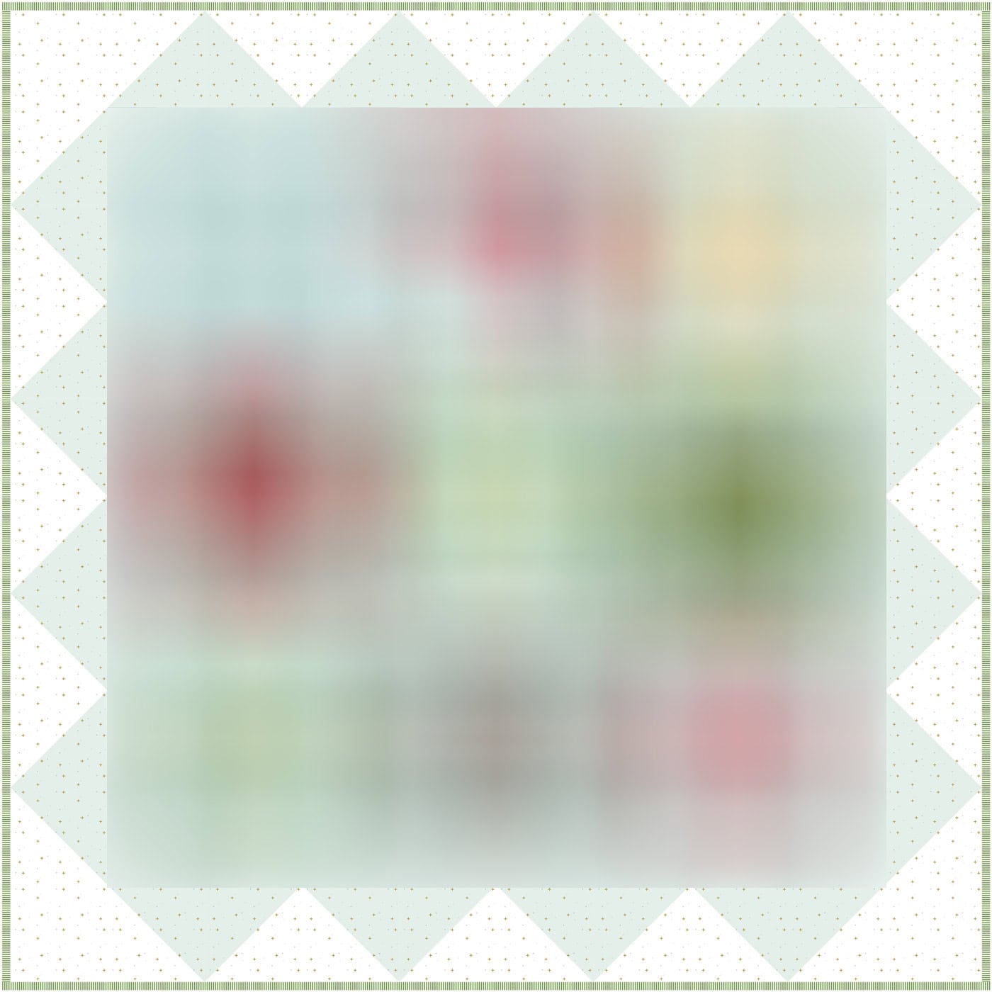 blurred out Christmas quilt pattern