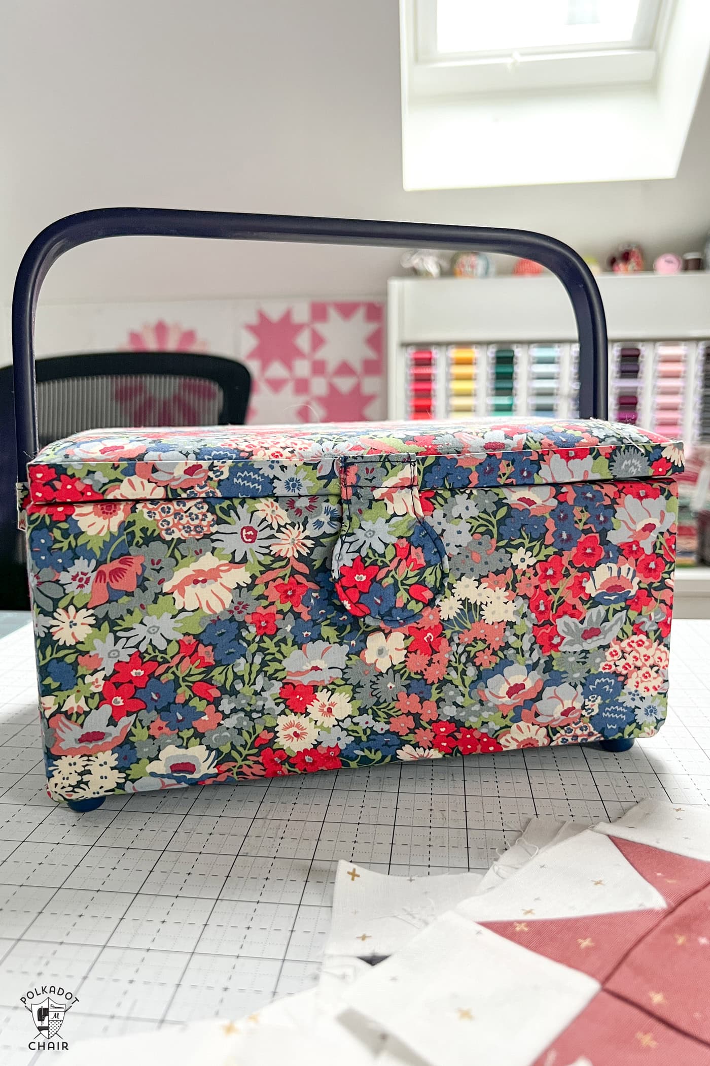 liberty of london sewing box on sewing table